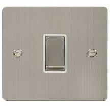 Click Define Stainless Steel 10A 1 Gang Intermediate Switch