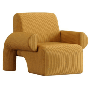 Brown Modern Artistic Comfy Lounge Armchair