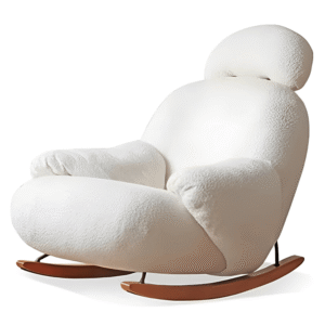 White Lamb Wool Designer Leisure Sofa