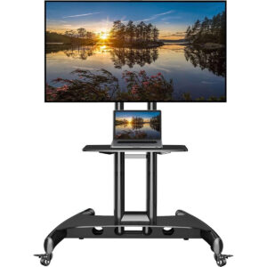 NB North Bayou Mobile TV Cart Stand with Wheels - AVA-1500-60-1P