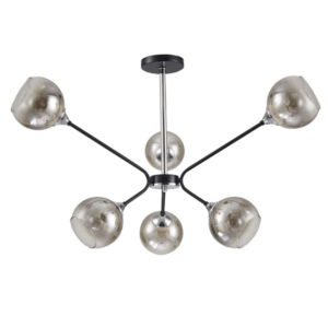 Smoky Cone 6 Lamp Glass Molecule Modern Ceiling Light - 60W