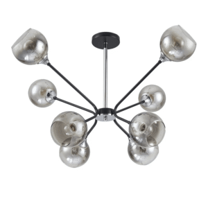 Smoky Cone 8 Lamp Glass Molecule Modern Ceiling Light - 60W
